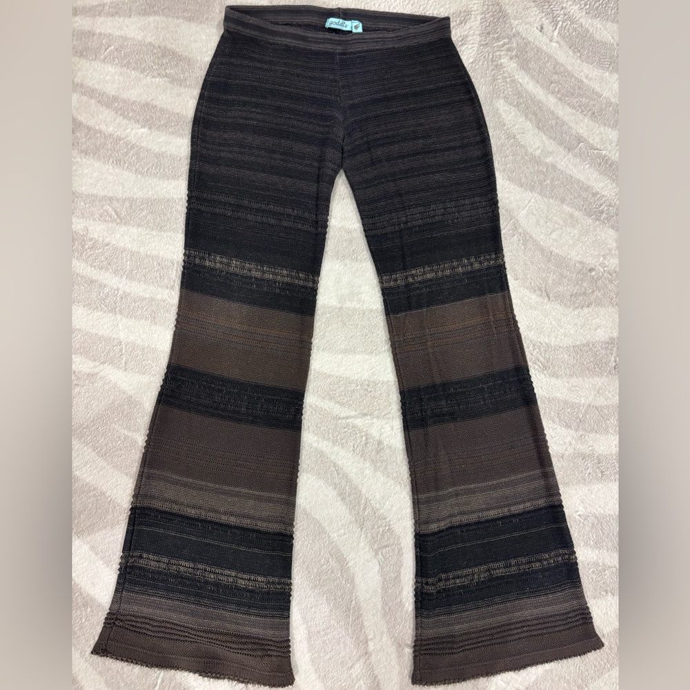 Goddess Knit Flare Striped Women's Pants